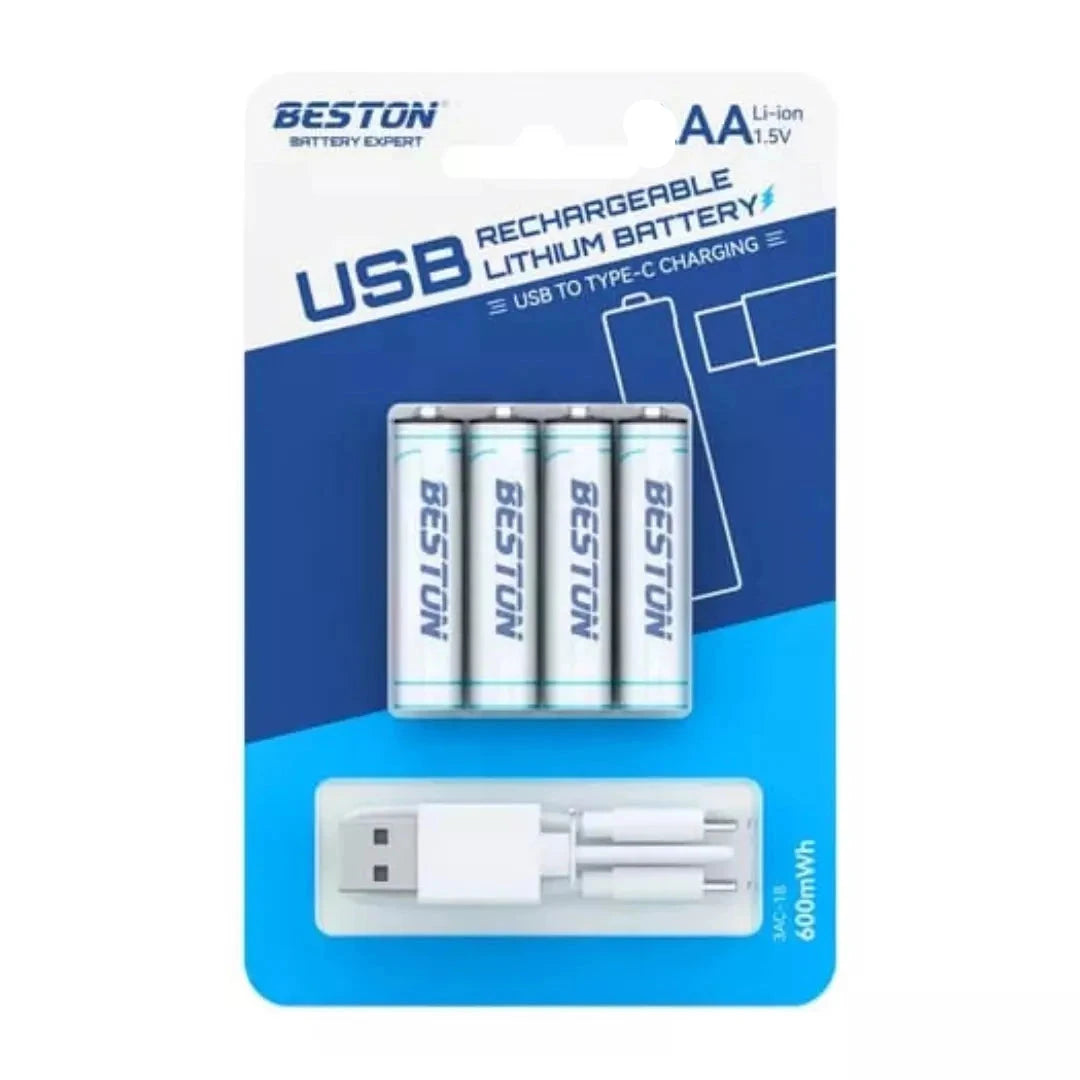 Paquete De Baterías Recargables x 4 Unidades Beston 3AC-18 AAAX4 B2B