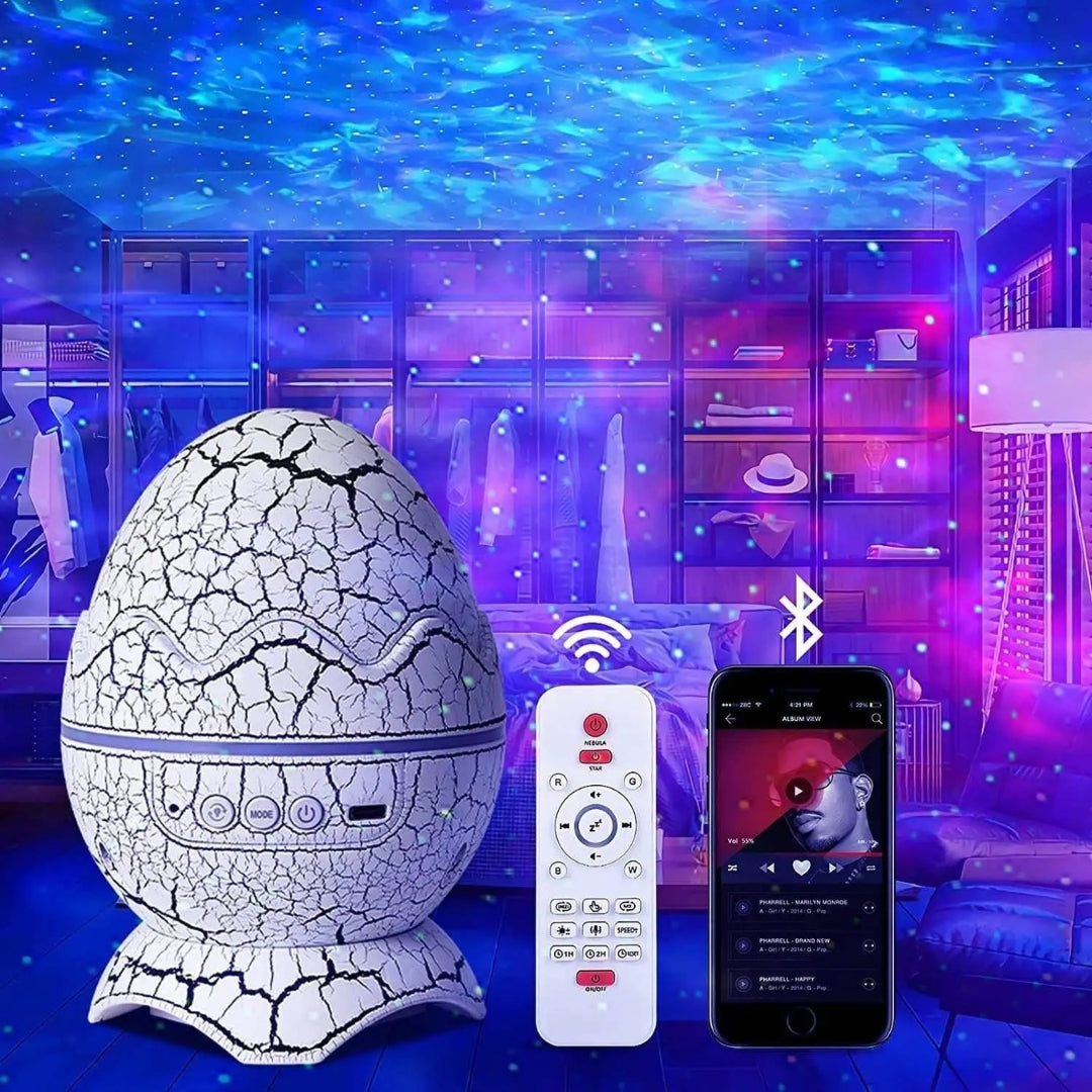 Luz Led Proyectora Con Parlante Bluetooth Diseño de Huevo Dinosaurio K850 B2B