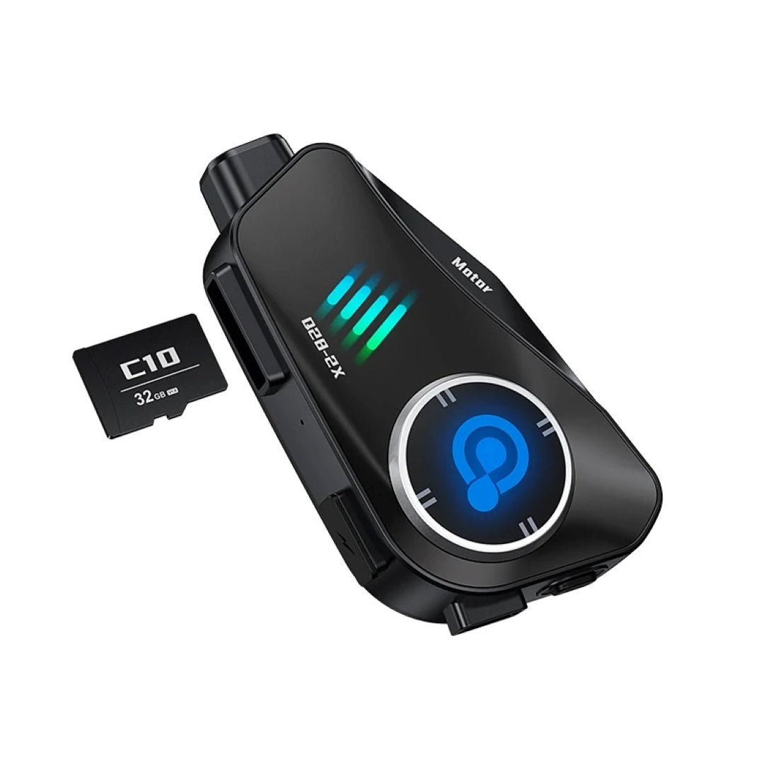 Intercomunicador Para Casco De Moto Con Cámara Q28-2X B2B