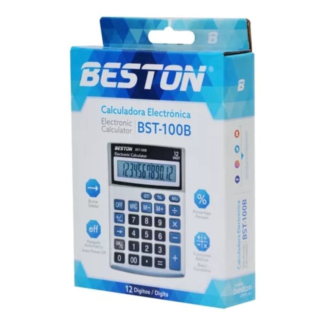 Calculadora Electrónica Beston De 12 Dígitos BST 100B B2B