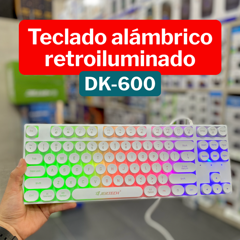 Cargue la imagen en el visor de la galería, Teclado Estilo Gamer Alambrico retroiluminación DK-600A
