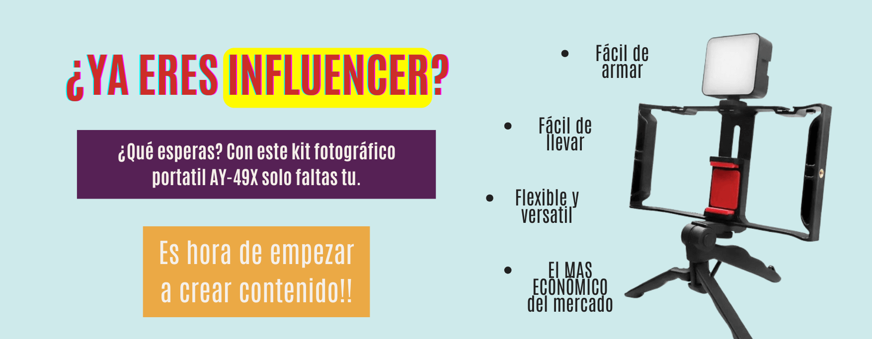 Kit Fotogr[afico Portatil AY-49X