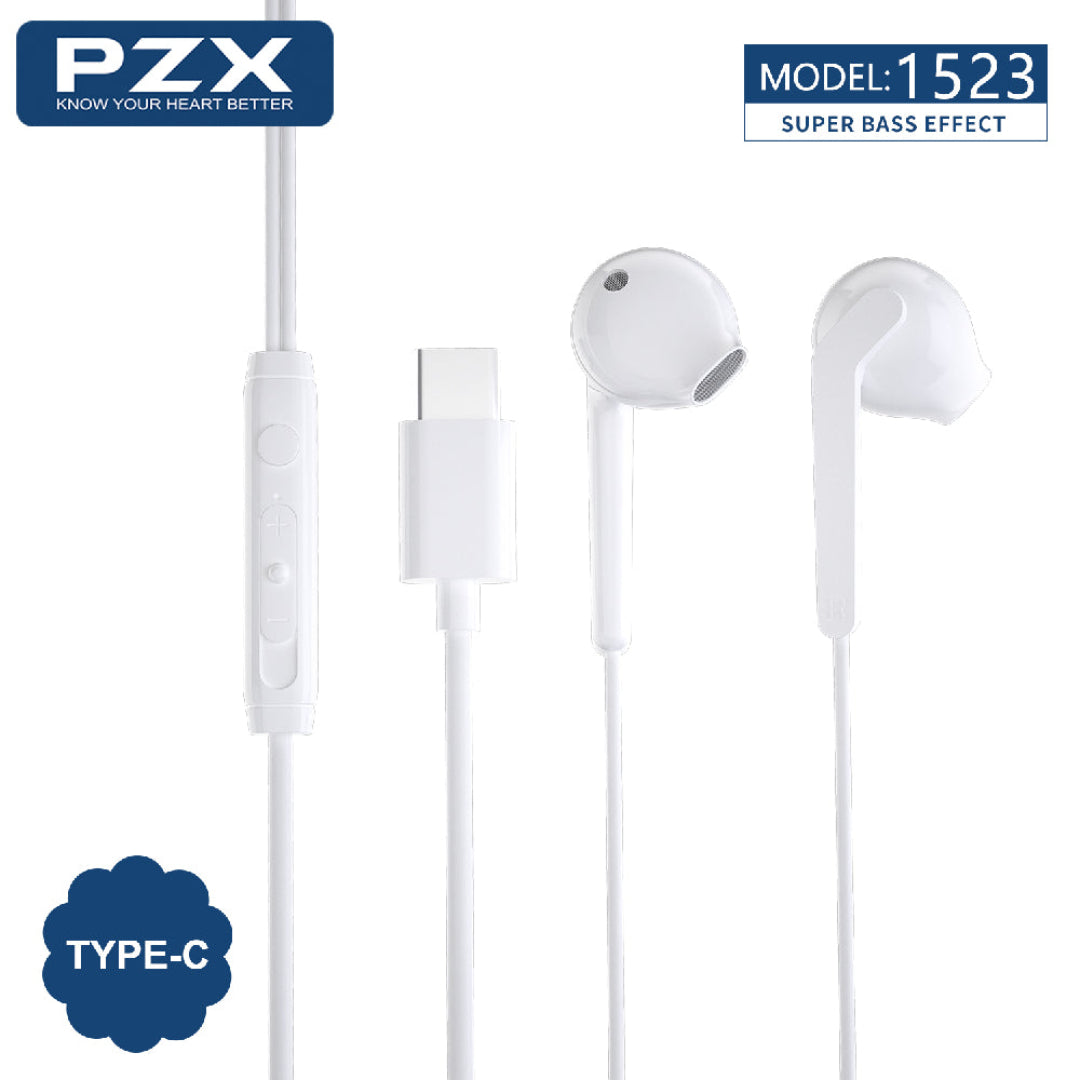 Audifonos Alambrico Pzx Con Entrada TypeC 1523