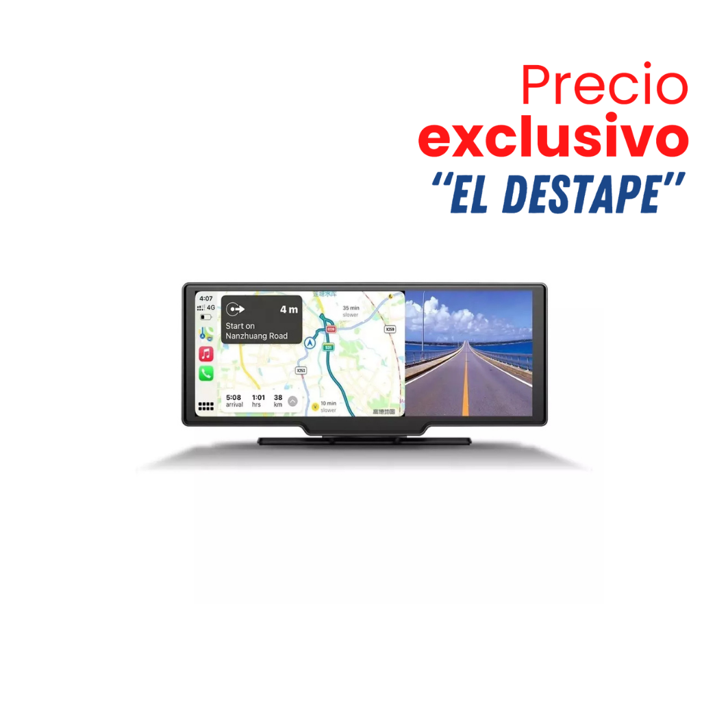 Pantalla Inalambrica Car Play Y Android Auto 10" V6 B2B DESTAPE
