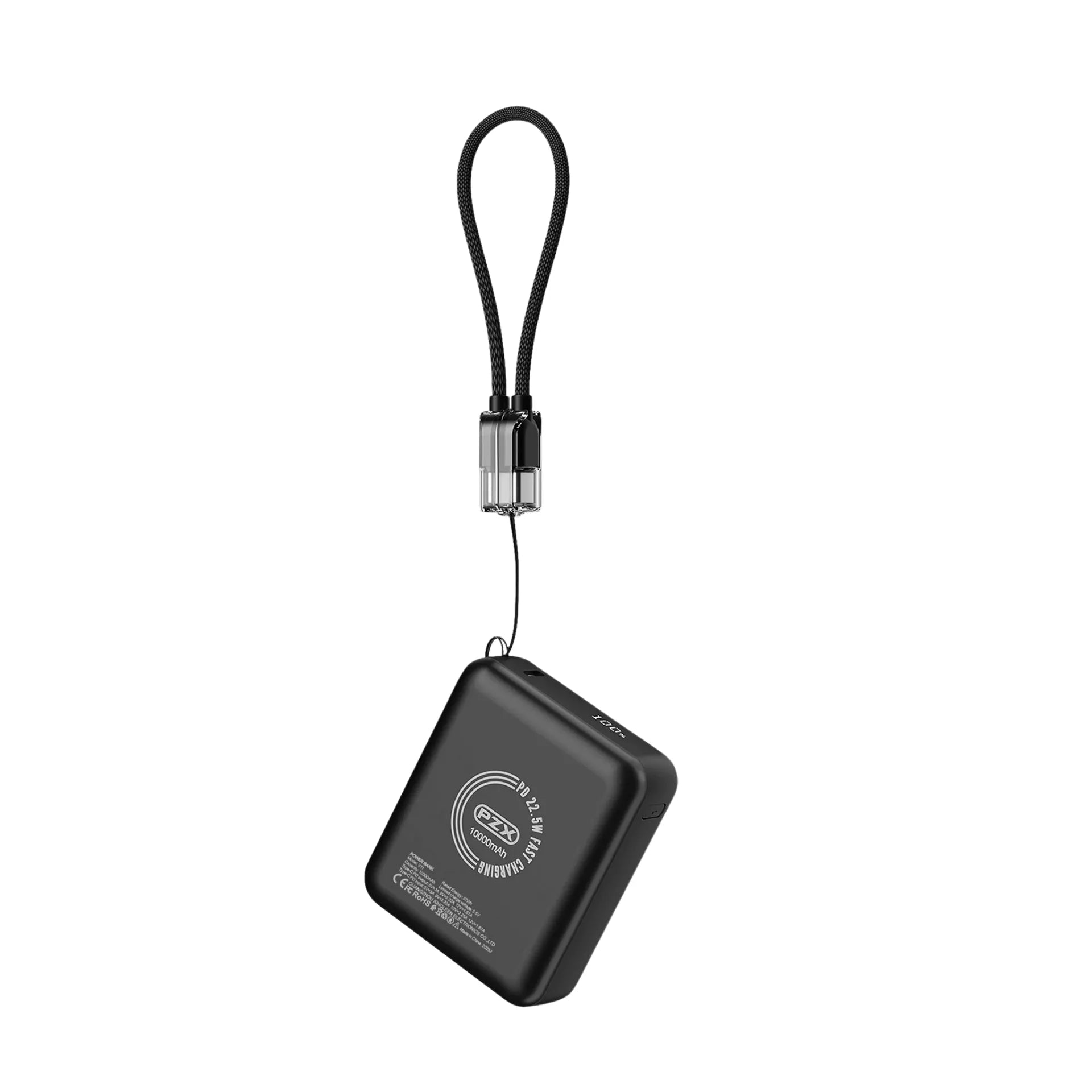 Power Bank 10.000 mAh Carga Rápida 22.5W y Cable Integrado PZX  V11