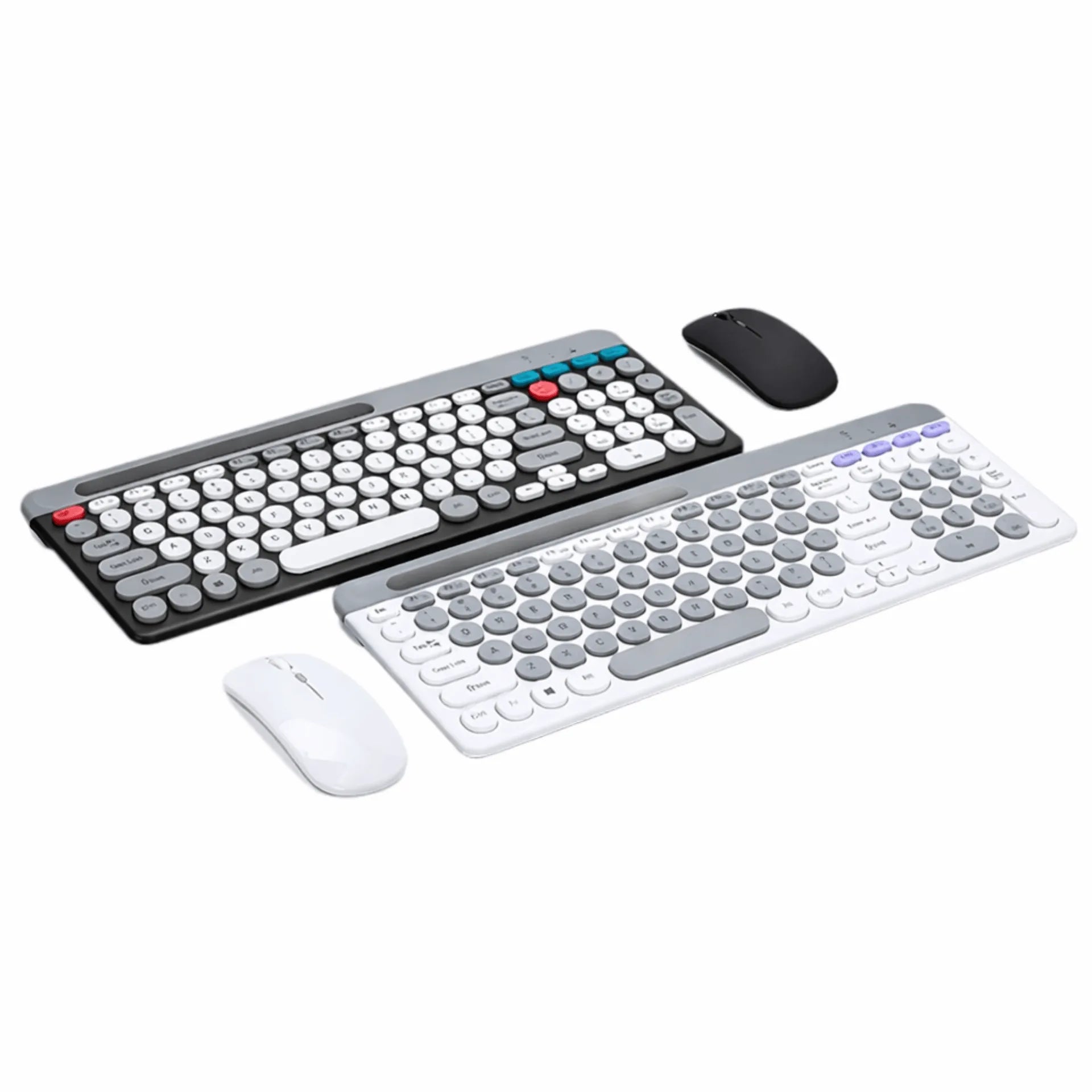 Combo De Teclado y Mouse Inalámbricos Recargables Con Bluetooth, Ranura Para Celular y Mouse Silencioso ZYG-806