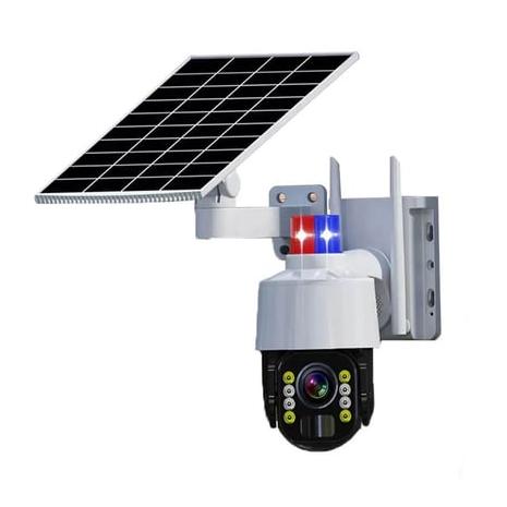 Cámara De Seguridad Uso Exterior Con Sirena Y Panel Solar YT01+ Memoria Micro SD de 32GB de regalo