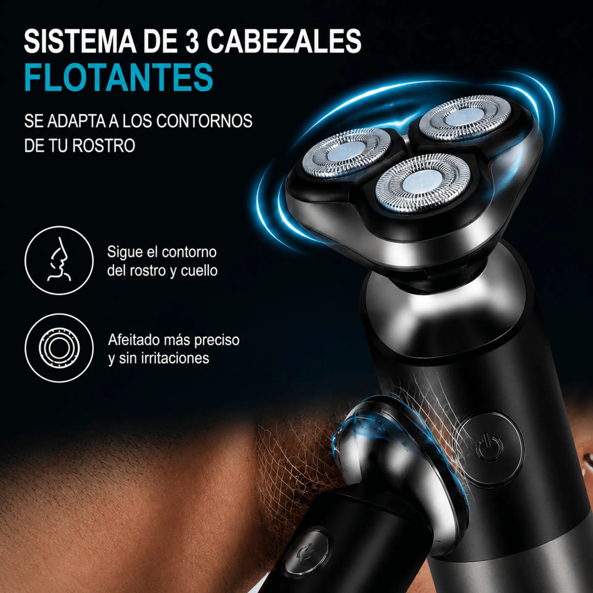 Máquina Afeitadora Winning Star Con Pantalla LED, Protección IPX6 y 3 Cabezales Flotantes ST-5683-QS
