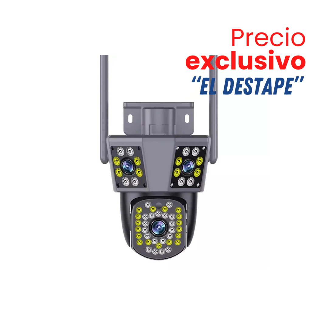 Cámara De Seguridad Para exterior Con 3 Lentes PC226-B10Y15 B2B DESTAPE!
