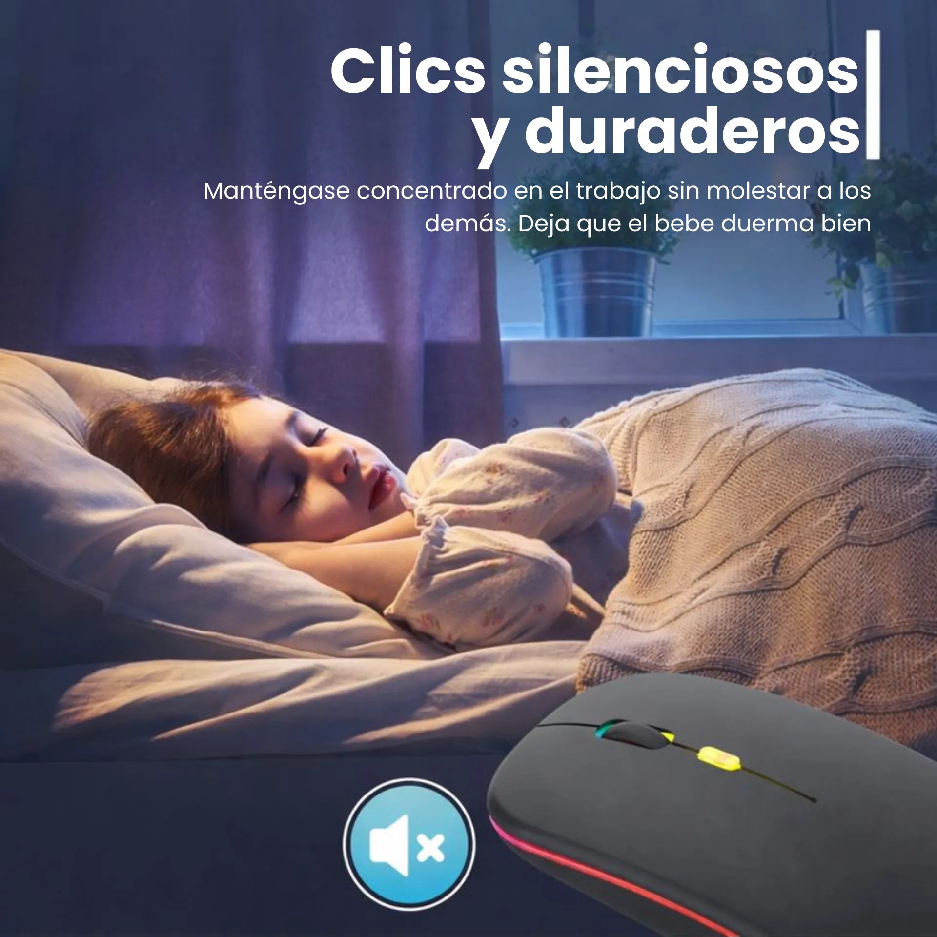 Mouse Inalámbrico Recargable Bluetooth Y USB 2.4G Con Luz RGB Jertech JR3