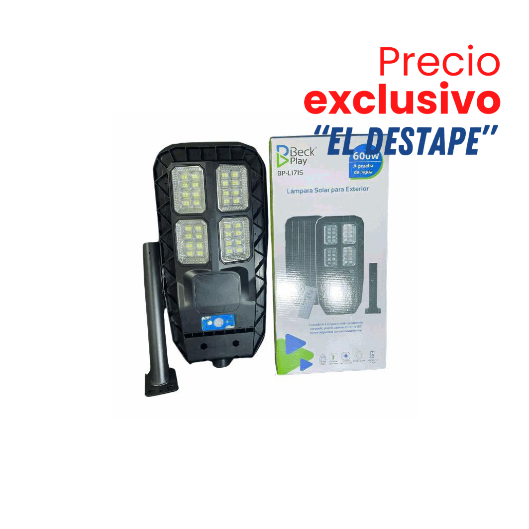 Luz Led Recargable con Panel Solar 600W BP-L171S B2B DESTAPE!!