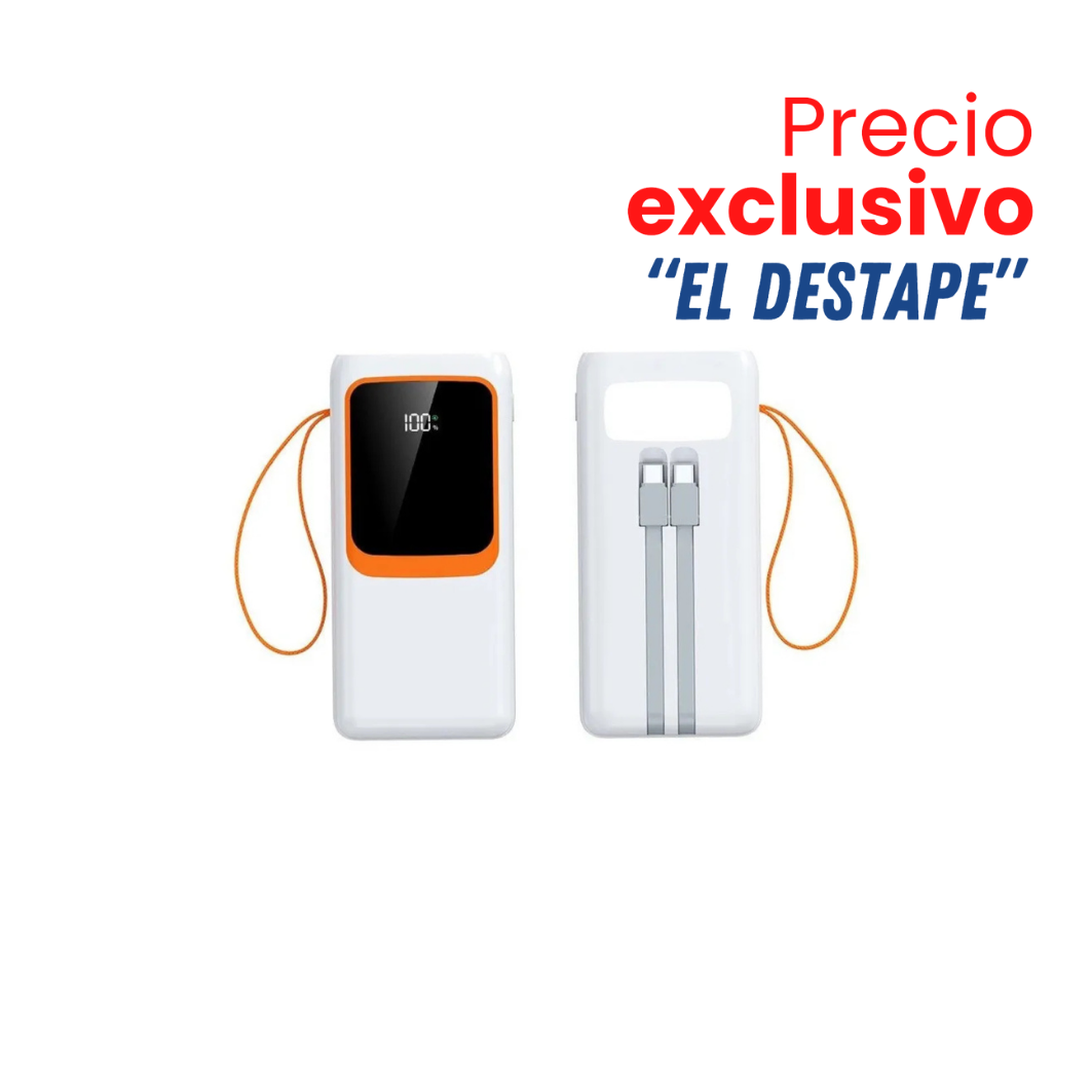 Cargador Power Bank De 30.000 mAH 22.5W PZX V28 B2B DESTAPE!