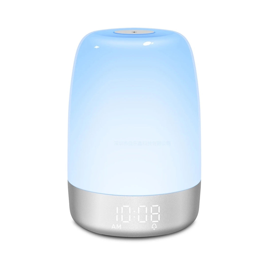 Lampara Led Decorativa Con Reloj Despertador Control Táctil A200