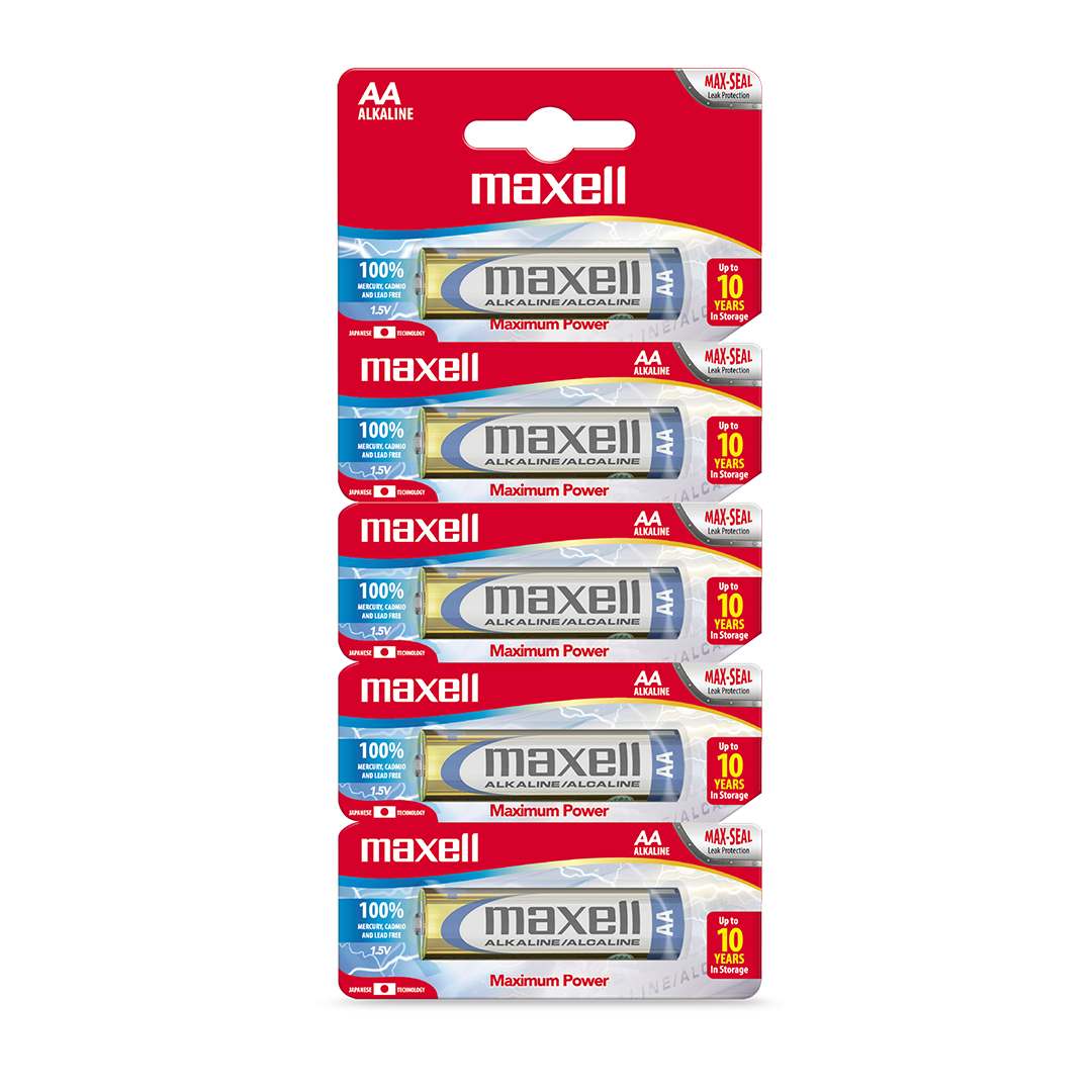 Paquete De Pilas Alcalinas Maxell AA LR06 5TS