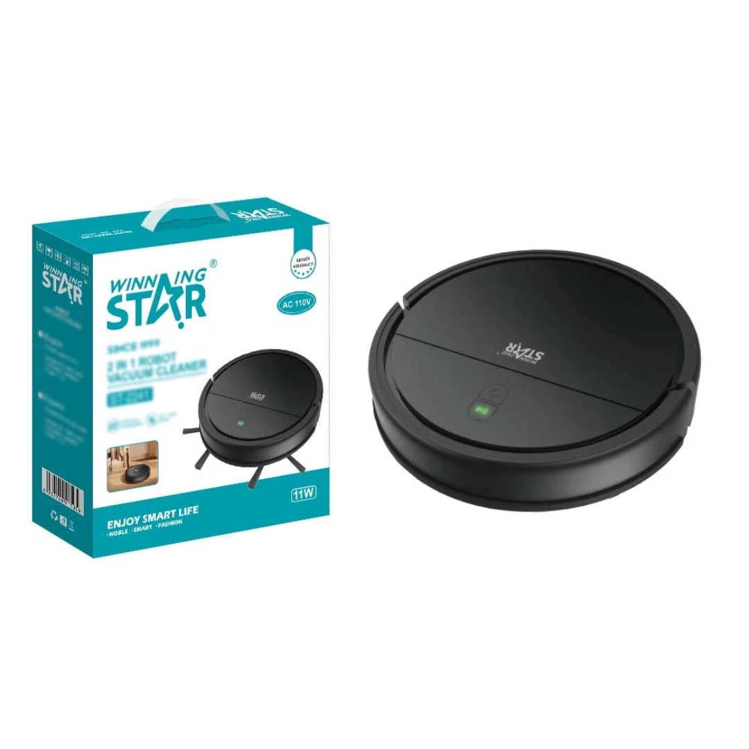 Aspiradora Robótica Inteligente Winning Star 2 En 1 Con Función De Barrido y Limpieza Automática ST-2241