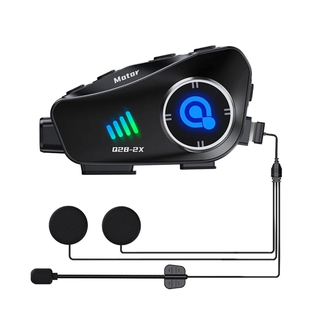 Intercomunicador Para Casco De Moto Con Cámara Q28-2X