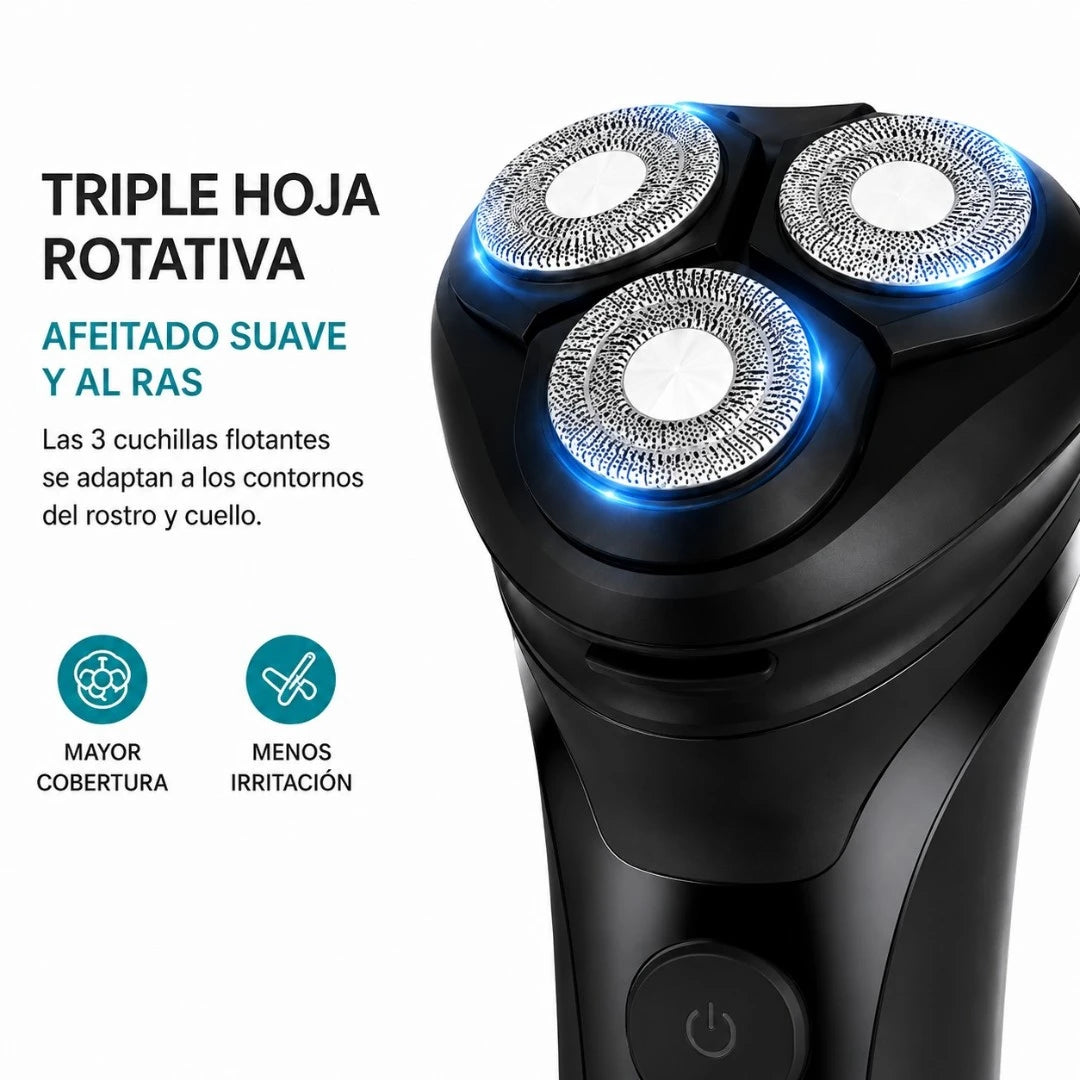 Afeitadora Eléctrica Recargable Winning Star Triple Hoja Con Pantalla LED ST-5684