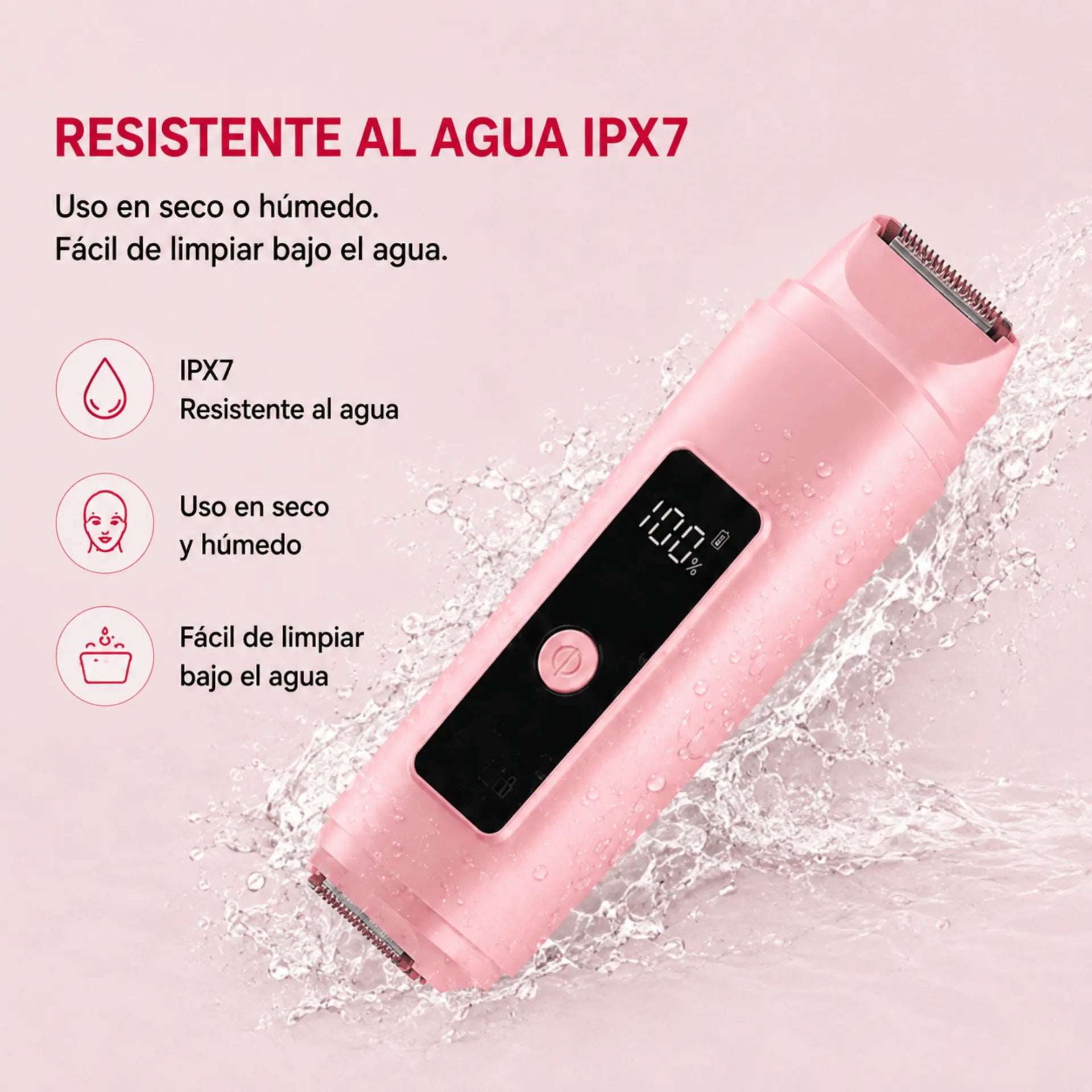 Depiladora Eléctrica 2 En 1 Para Mujer Baihuo City Recargable IPX7 MY-7780