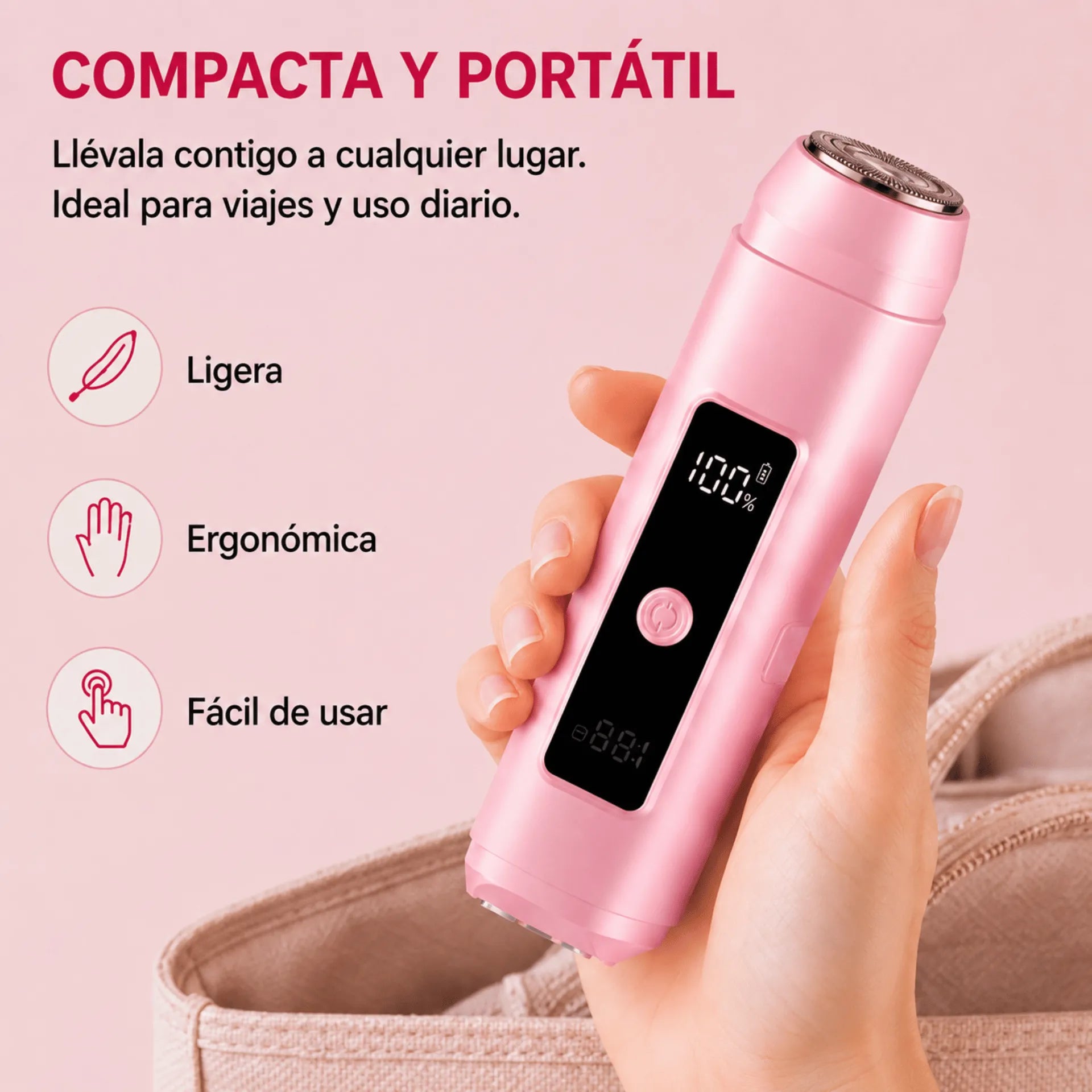 Depiladora Eléctrica 2 En 1 Para Mujer Baihuo City Recargable IPX7 MY-7780