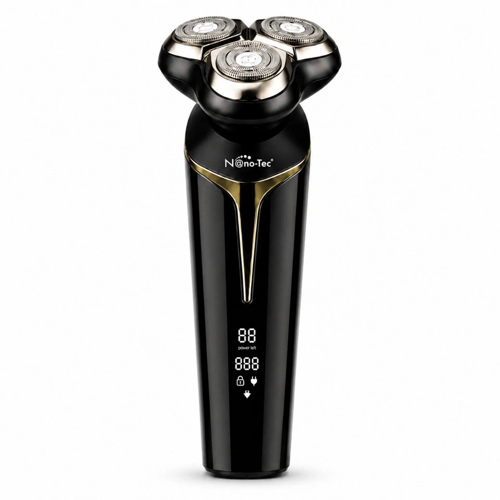 Afeitadora Eléctrica Recargable Nano-Tec De Triple Cabezal Con Pantalla Digital NT-AE671