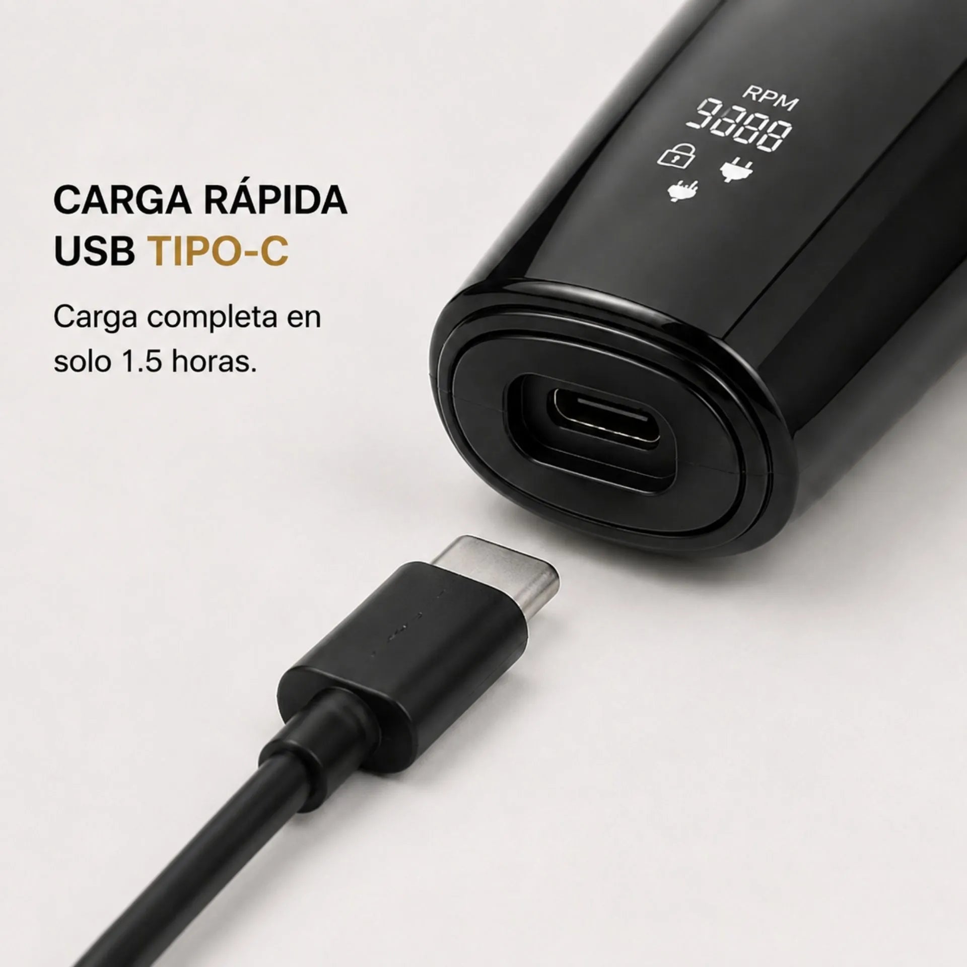 Afeitadora Eléctrica Recargable Nano-Tec De Triple Cabezal Con Pantalla Digital NT-AE671