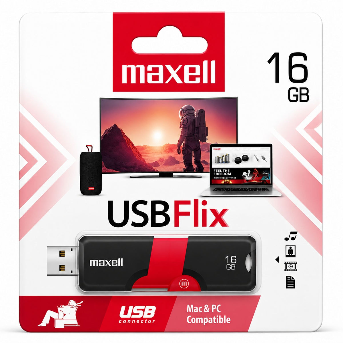Memoria USB Retráctil USB 2.0 Maxell FLIX