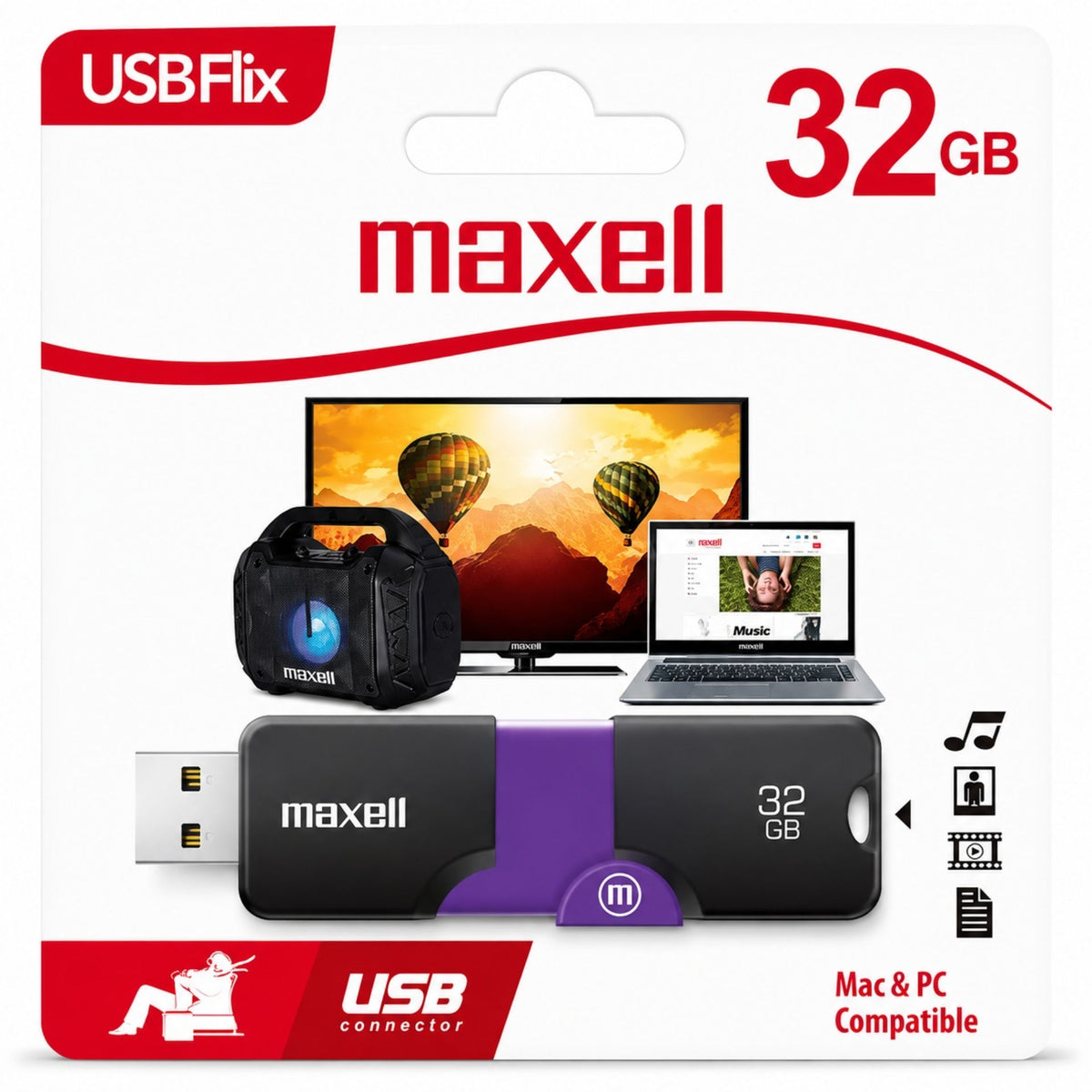 Memoria USB Retráctil USB 2.0 Maxell FLIX