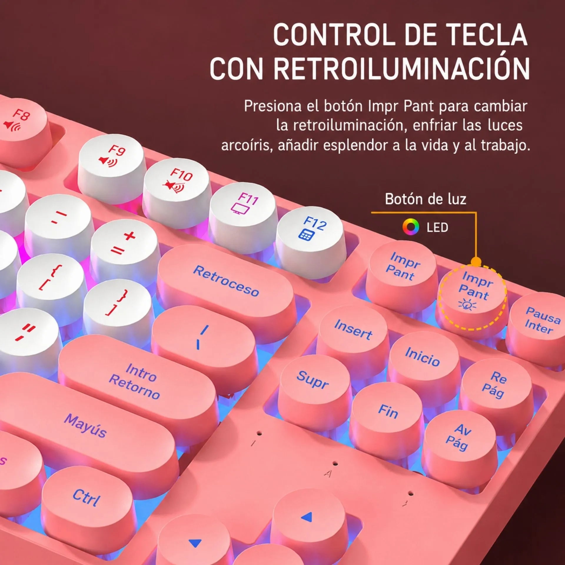 Teclado Alámbrico Retroiluminado QWERTY Jertech DK600