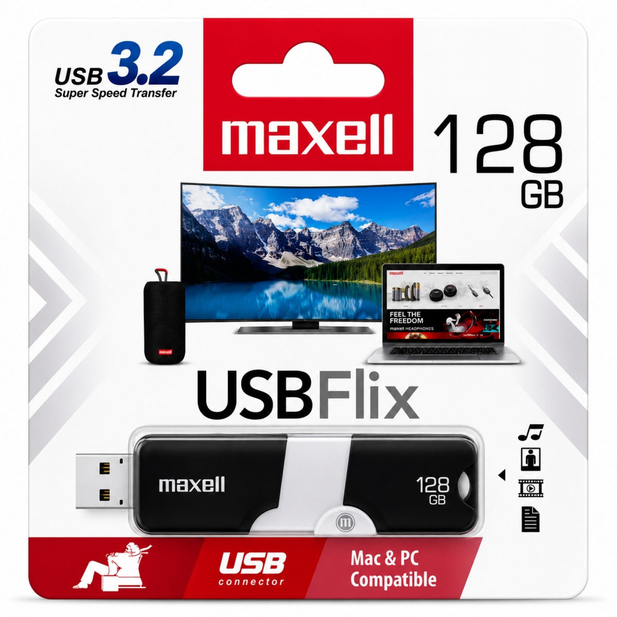 Memoria USB Retráctil USB 2.0 Maxell FLIX