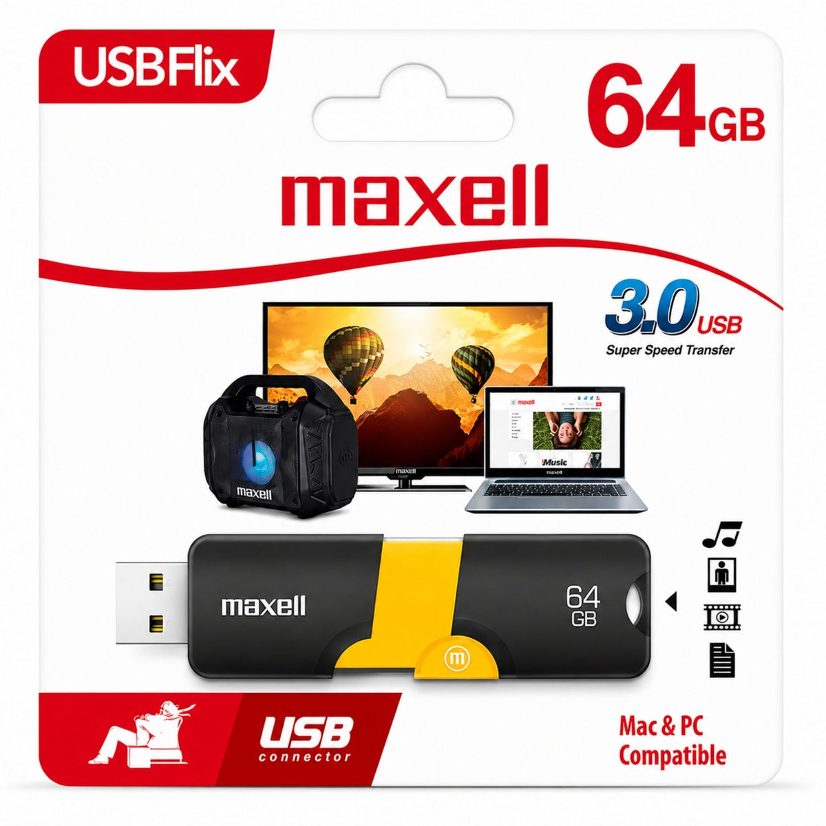 Memoria USB Retráctil USB 2.0 Maxell FLIX