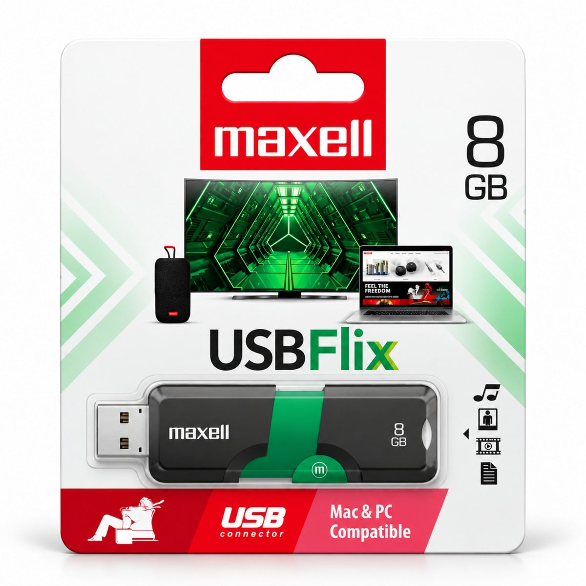Memoria USB Retráctil USB 2.0 Maxell FLIX