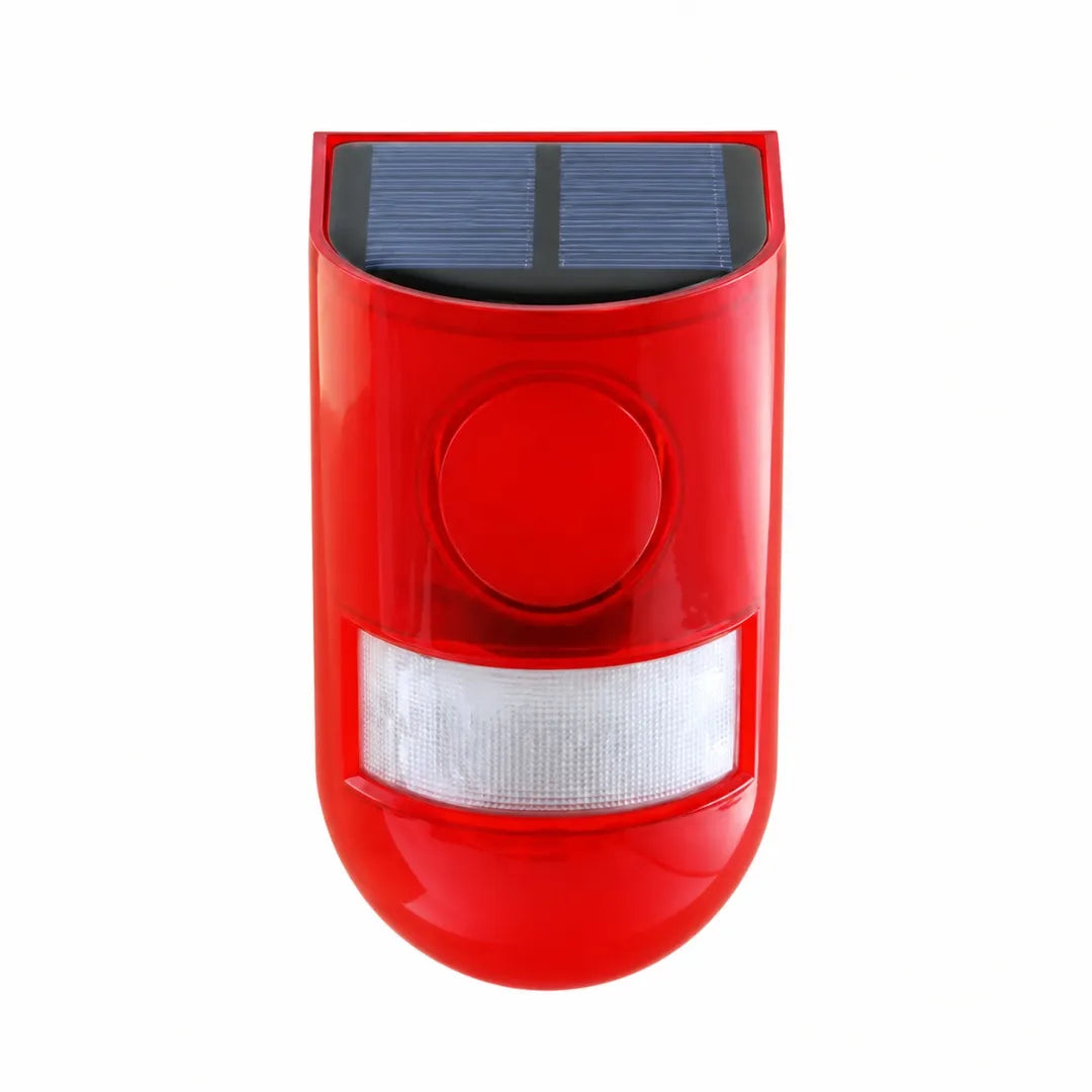 Alarma Solar Recargable Con Sensor De Movimiento Sirena 129dB Y Luz LED Resistente IP65 Baihuo City MY-7144