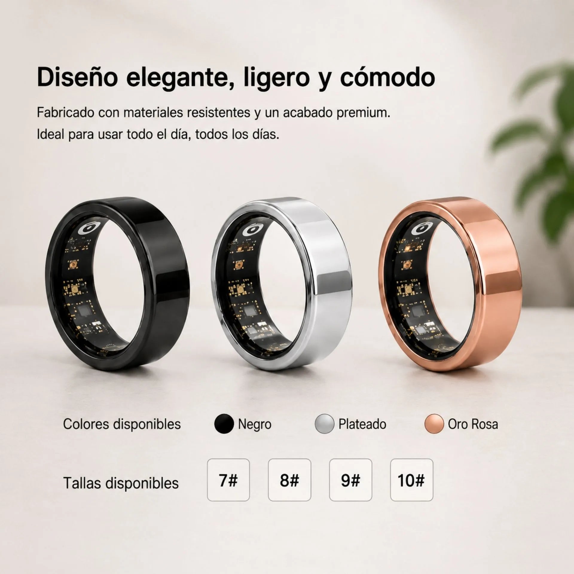 Anillo Inteligente Para Salud Y Actividad Física Con Estuche De Carga SGS SSR10