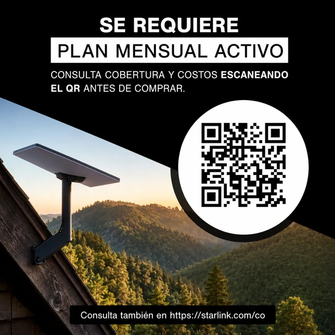 Antena De Internet Satelital Starlink Mini Con Wifi Dual Band Y Cobertura Hasta 112m²