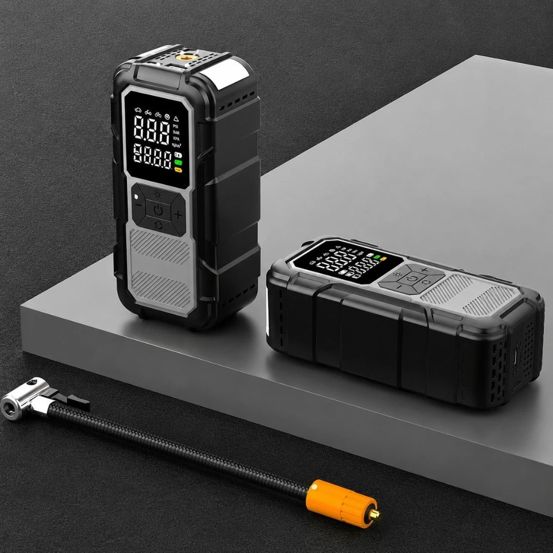 Arrancador De Batería 12V Con Compresor De Aire Y Power Bank Para Vehículos CZK-DH01C