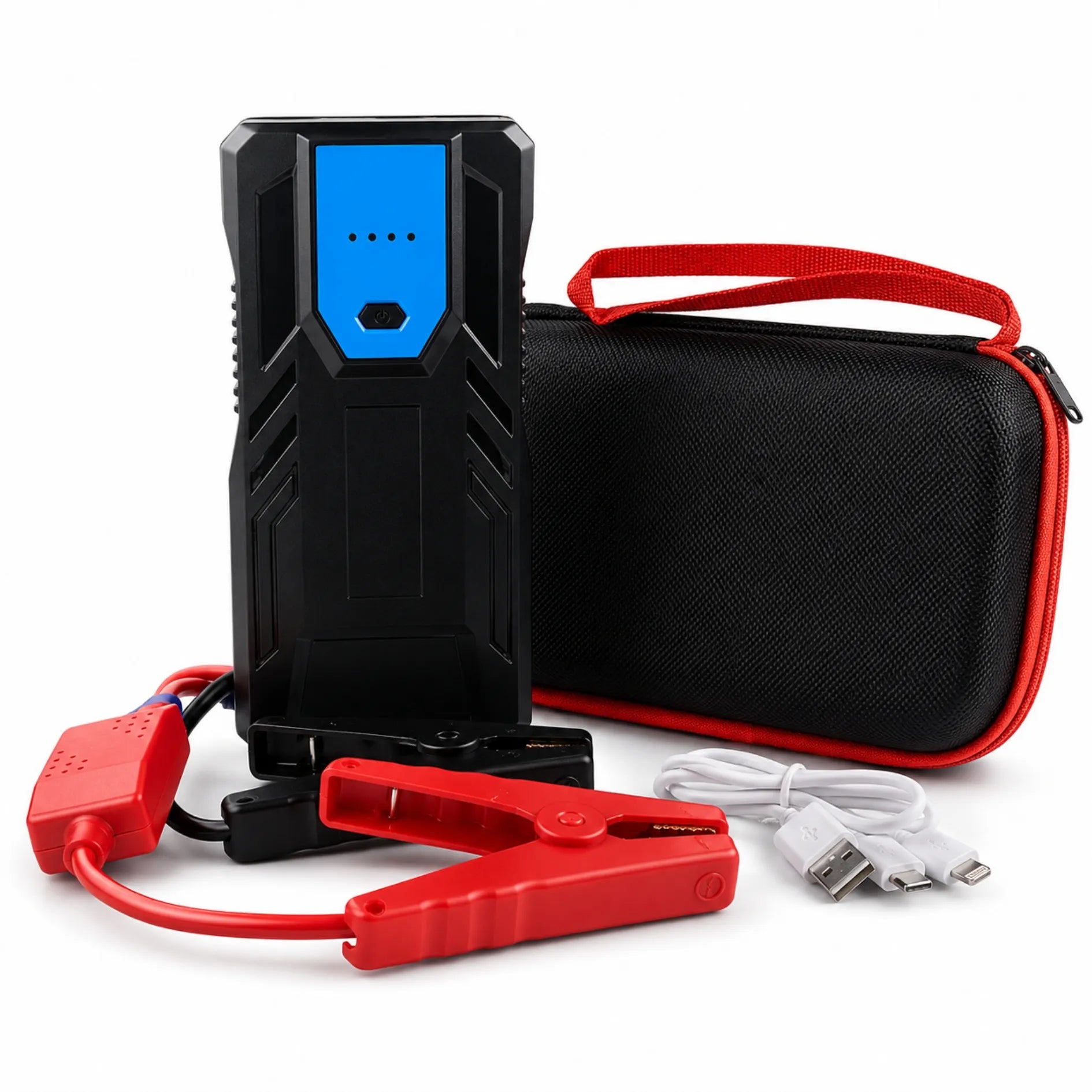 Arrancador De Baterías Portátil 12V Con Power Bank Y Linterna M33
