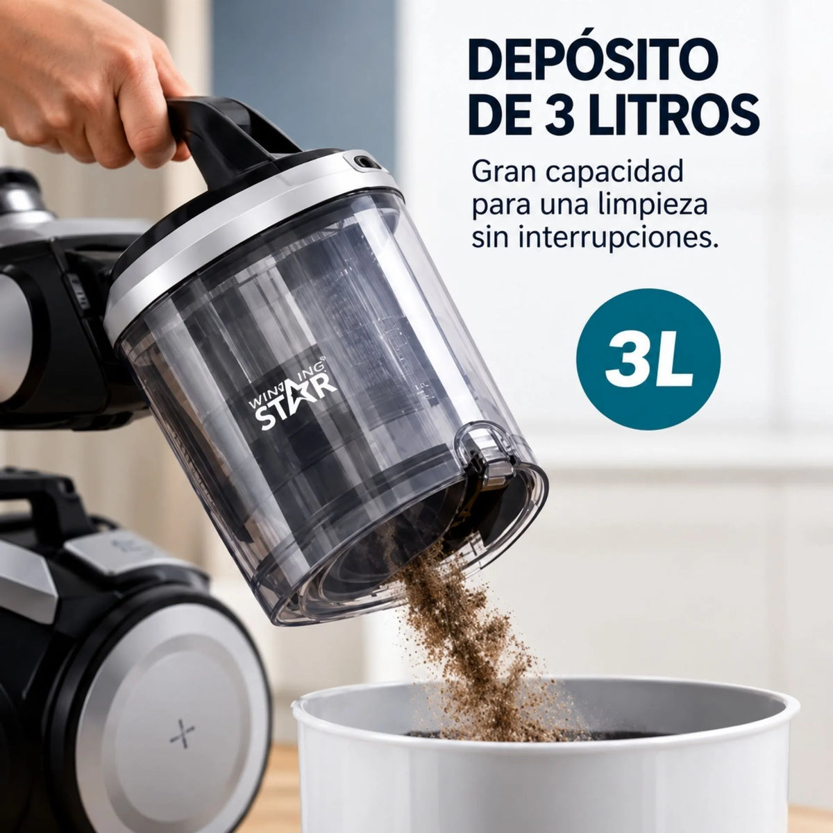 Aspiradora De Trineo 1000W Con Succión De 18000Pa Y Depósito De 3L Winning Star ST-2251 B2B