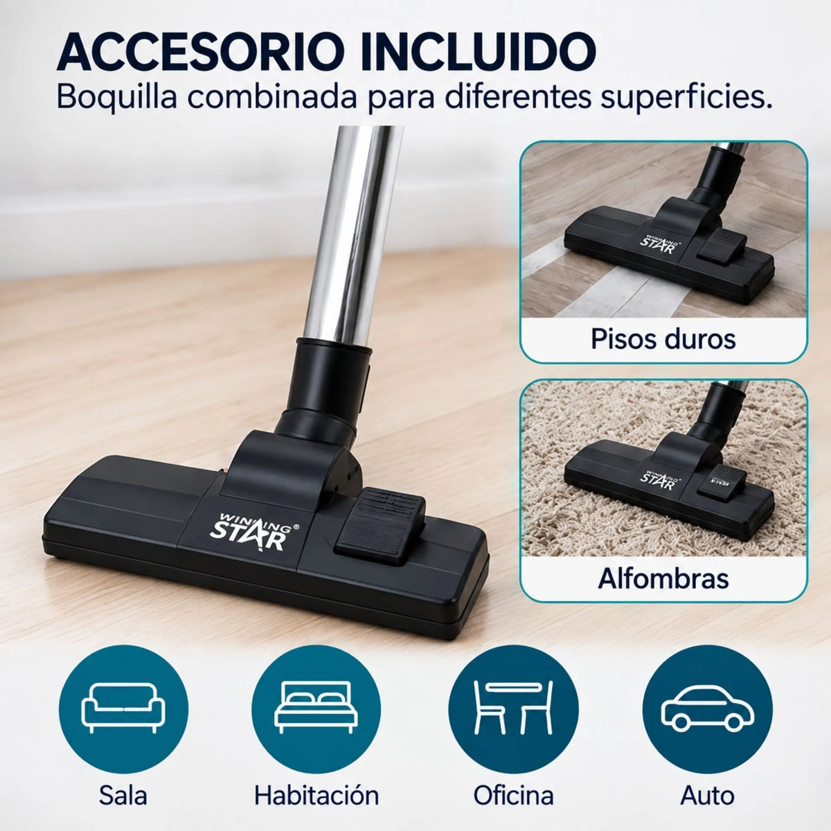Aspiradora De Trineo 1000W Con Succión De 18000Pa Y Depósito De 3L Winning Star ST-2251 B2B