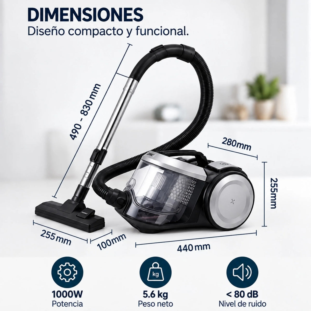 Aspiradora De Trineo 1000W Con Succión De 18000Pa Y Depósito De 3L Winning Star ST-2251 B2B