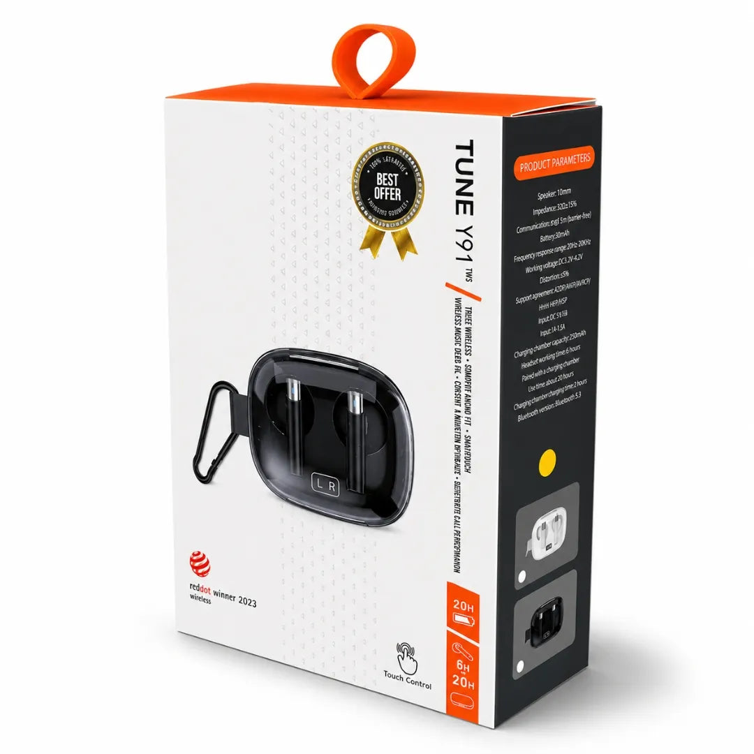 Audífonos Bluetooth Inalámbricos Recargables Con Control Táctil Y91