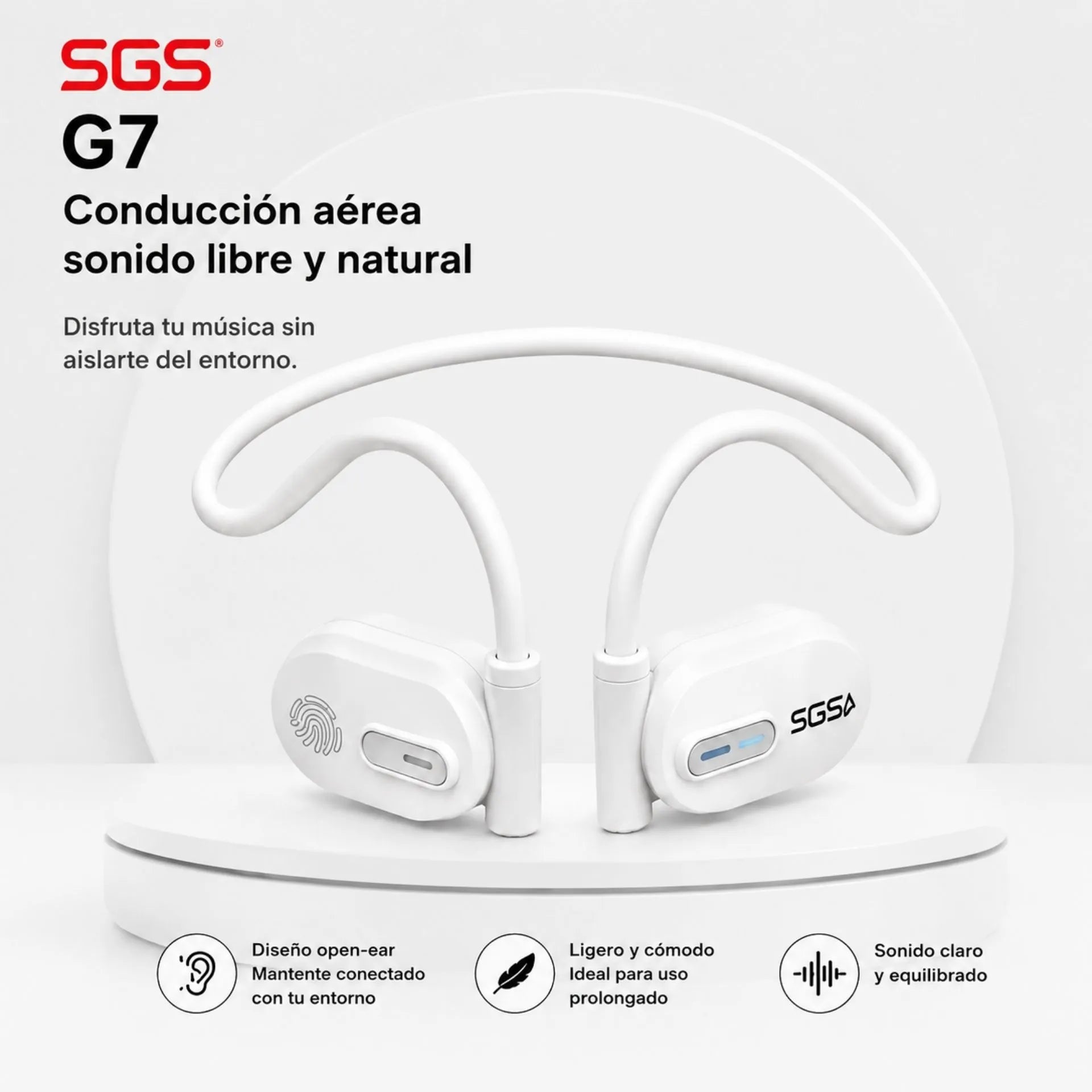 Audífonos Inalámbricos De Conducción Aérea Bluetooth SGS G7
