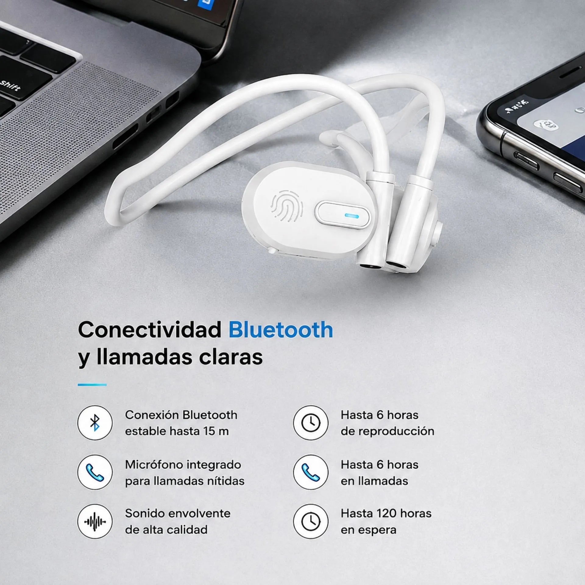 Audífonos Inalámbricos De Conducción Aérea Bluetooth SGS G7