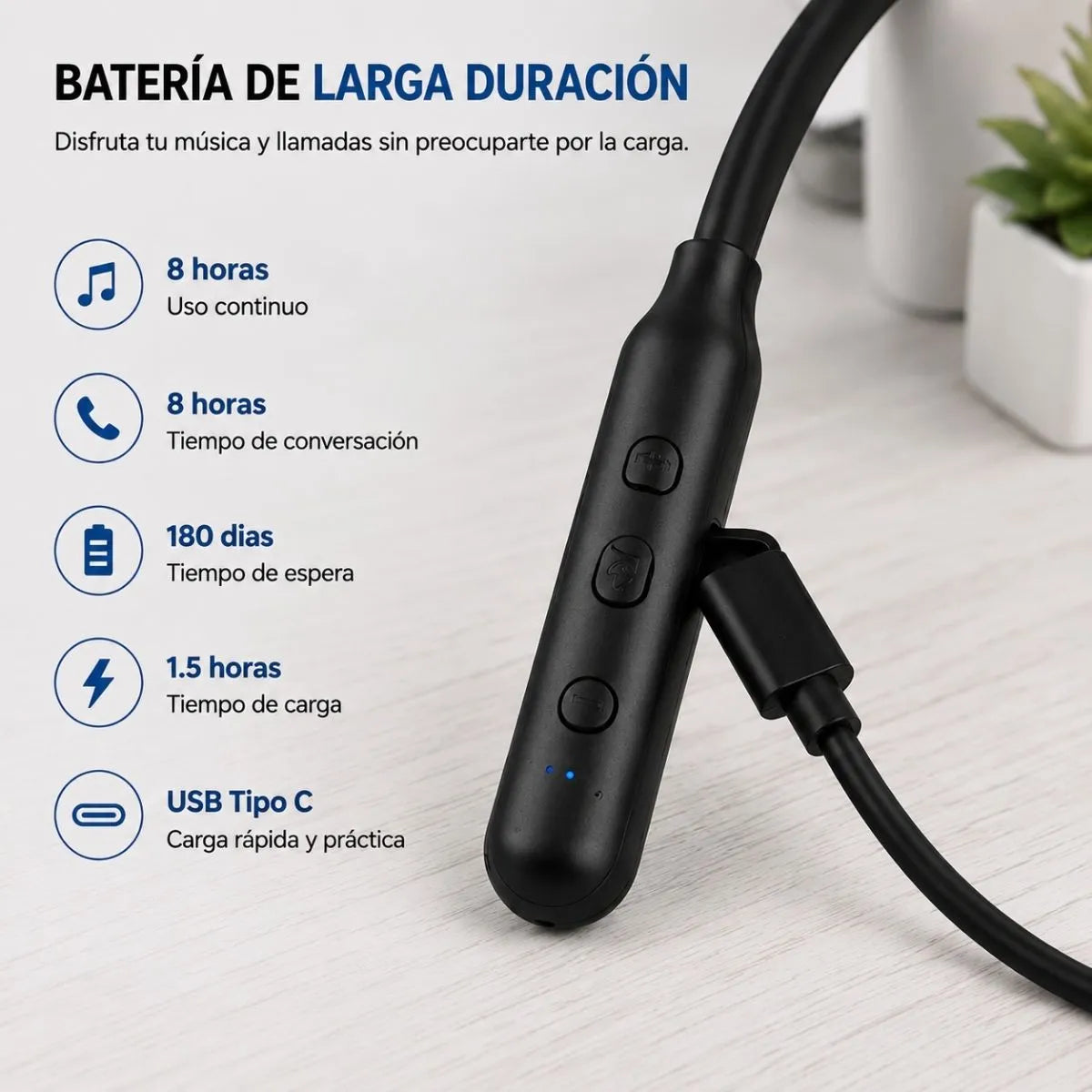 Audífonos Deportivos Inalámbricos Bluetooth 5.0 Con Súper Bajo Ramitech RAM-KL02