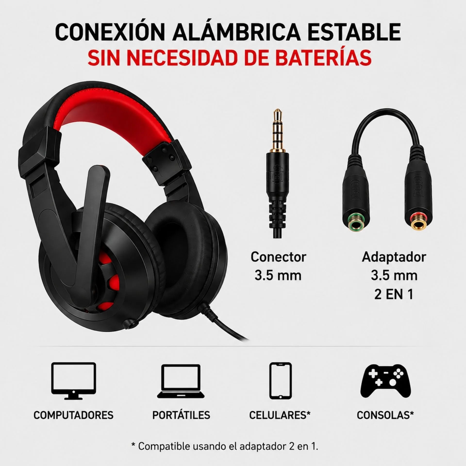 Audífonos Diadema Para PC Alámbrica Con Micrófono RAMITECH RAM-A65