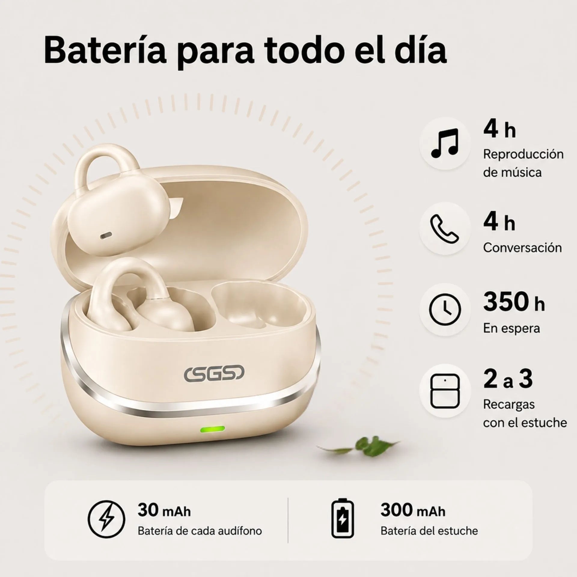 Audífonos Inalámbricos Bluetooth 5.3 Con ENC Y Estuche De Carga SGS S61