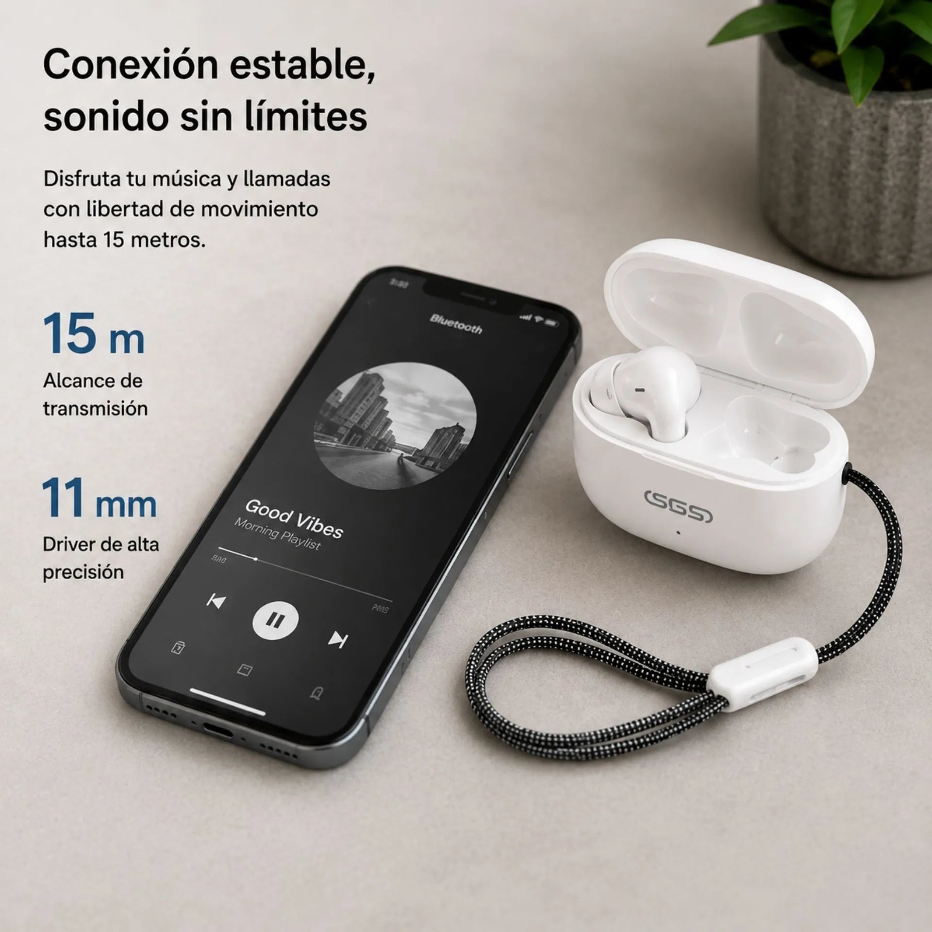 Audífonos Inalámbricos Bluetooth 5.3 HiFi Con Estuche De Carga SGS S72
