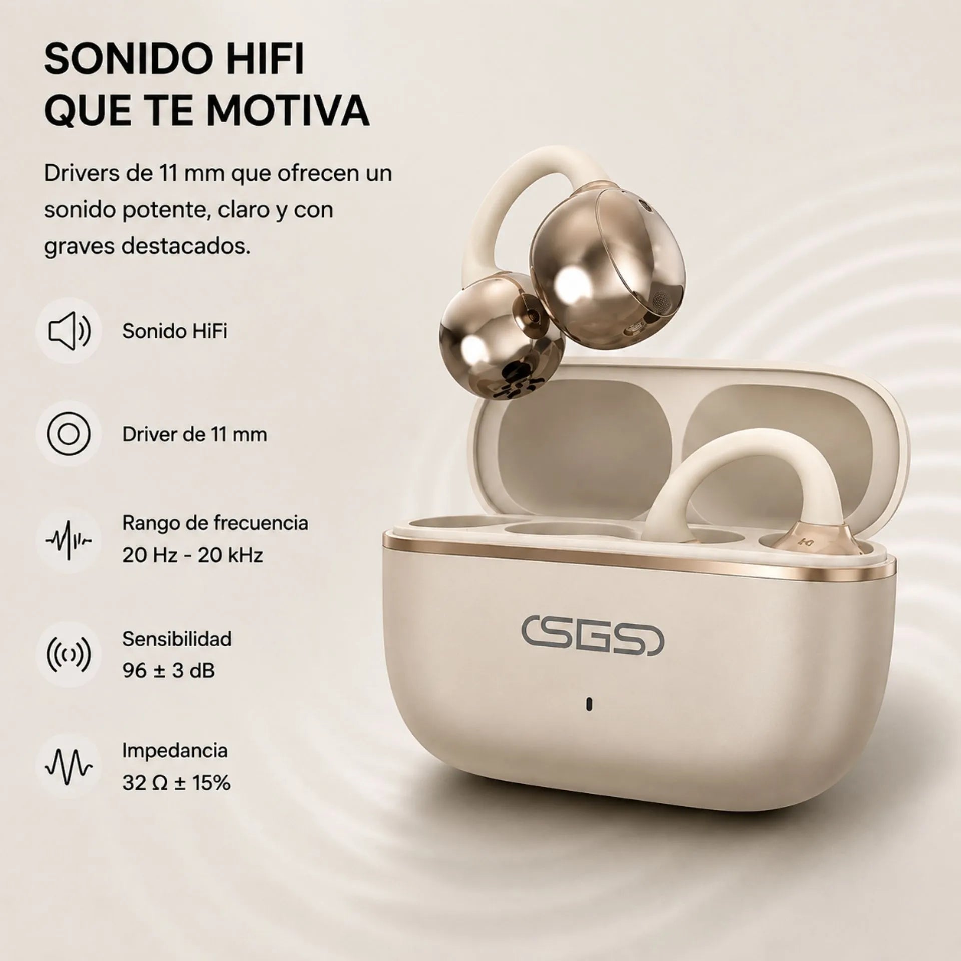 Audífonos Deportivos Inalámbricos Bluetooth 5.4 Con Estuche De Carga SGS S76 B2B