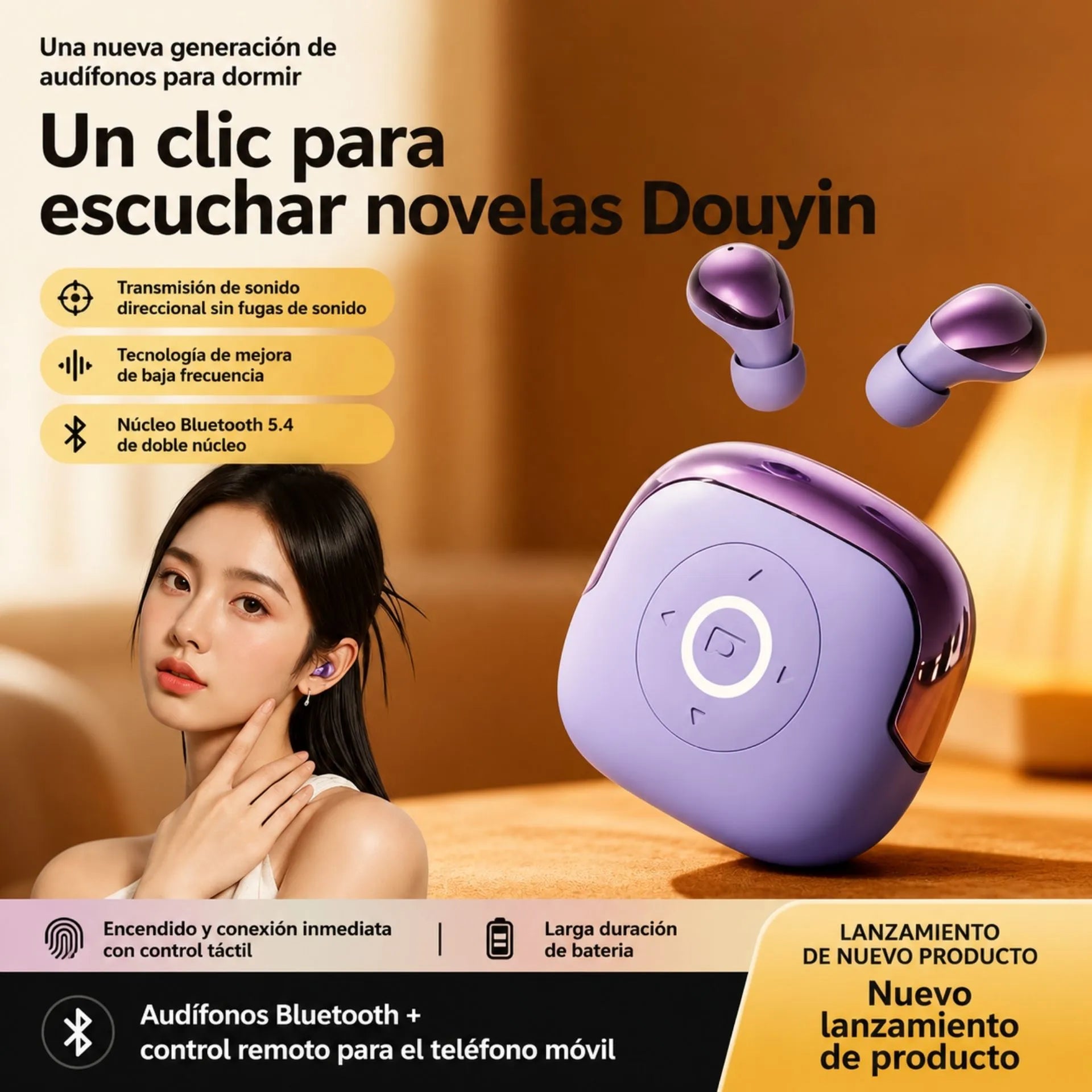 Audífonos Inalámbricos Bluetooth 5.4 con Pantalla LED y Estuche de Carga Q62