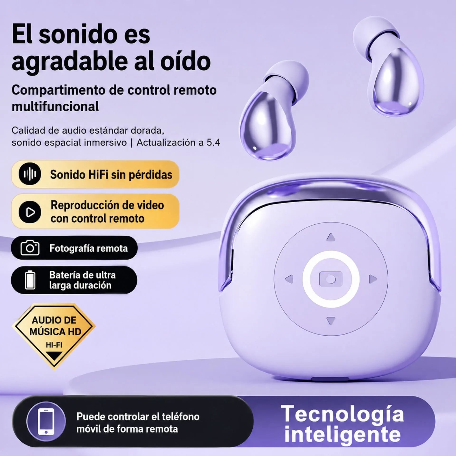 Audífonos Inalámbricos Bluetooth 5.4 con Pantalla LED y Estuche de Carga Q62