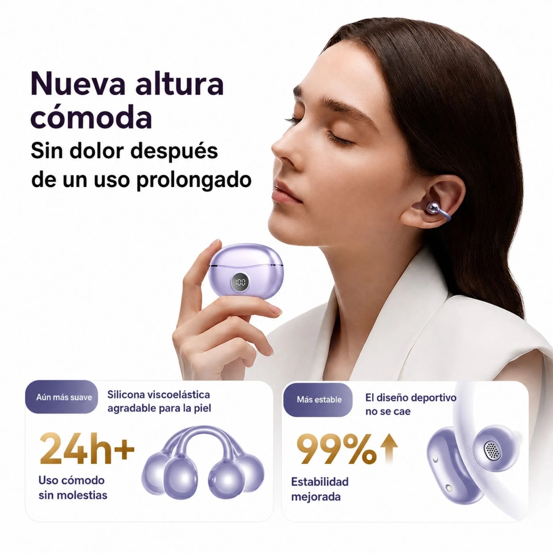 Audífonos Bluetooth Inalámbricos Con Pantalla Digital Y Estuche De Carga S88